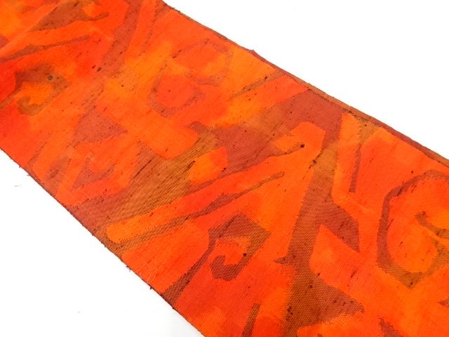 JAPANESE KIMONO / VINTAGE NAGOYA OBI / WOVEN ABSTRACT